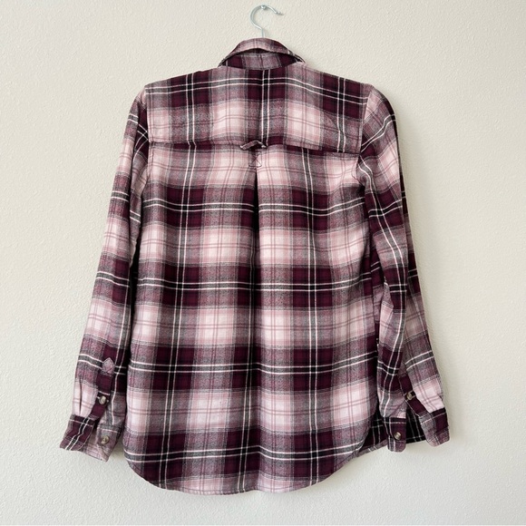 American Eagle Ahh-Mazingly Soft Boyfriend Plaid Flannel Button Down Shirt - Picture 6 of 11